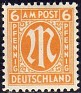 Germany 1945 Allied Military Government 6 Pfennig Yellow Scott 3N5. Alemania 1945 3n5. Uploaded by susofe